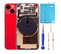 14 Back Glass Replacement Kit with Plate & Flex Cable and All Parts, Red, 6.1 Inch for iPhone 14 Back Cover Glass, with Repair Tools (Product Red)
