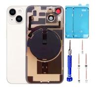 14 Back Glass Replacement Kit with Plate & Flex Cable and All Parts, Starlight, 6.1 Inch for iPhone 14 Back Cover Glass, with Repair Tools (Starlight)