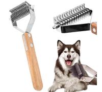 14-Blade Coat King Coat Rake Pet Undercoat Rake,Professional Pet Dematting Comb Grooming Stripping Tool for Dogs and Cats (6.2cm)