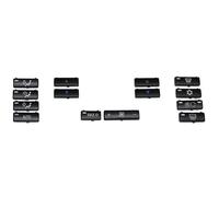 14 Button Key Cap Car Air Conditioner a / C Control Panel Switch Button Key Cover for E39 E53 525I 530I 540I M5 X5 black