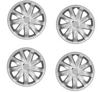 14'' Car Hubcaps Wheel Trims Covers 4pcs 14 inch Silver Lacquered ABS Plastic UK