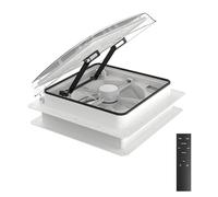 14" Caravan Roof Vent Fan, RV Air Vent Ventilation with Rain Sensor, Automatic Level Permanent Reversible Fan 12V for RV Motorhome with Remote control