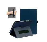 14" Case for Wacom One 14 Drawing Tablet, FJIASTB PU Leather Folding Cover with Pen Holder and Wrist Strap, Business Travel Portable (Dark Blue)