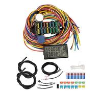 14 Circuit Universal Wiring Harness Fit for Street Muscle Car Hot Rod XL Wires, 12V Fuse Wiring Harness Kit Compatible with Chevy Ford Chrysler Mopar Muscle Car