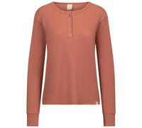 Trespass Womens Long Sleeve Top Morvenna - Button Front, Waffle Knit, Long Sleeves, Ribbed Cuffs, Woven Hem Tab, Knitted, 60% Cotton, 40% Polyester