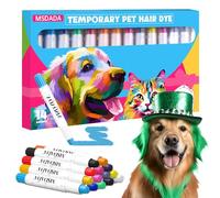 14 Colors Dog Hair Dye Chalk, MSDADA Temporary Coloured Hair Wax Color Dog Paint Hair Color Painting Crayons Washable Color Safe Paint Pens for Dogs, Horses, Birds, Cats, Pet Grooming