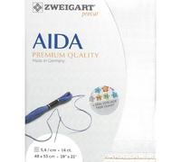 Zweigart 14 Count Aida Antique White 50x55cm (19.5x21.5 inches) - Fat Qtr