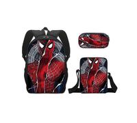 (14, Crossbody Bag) Spider-Man Backpack 3pcs Set Cartoon School Bag for Boys Children's Backpack Superman Style Spider-Man Batman