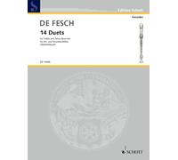 14 Duets: alto- and tenor recorder. Partition d'exécution.