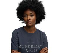 Superdry Luxe Casual Relaxed Fit Short Sleeve T-shirt Blue L Woman