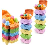 14 Egg Cartons, 7-Egg Boxes, Cardboard, Reusable 7-Egg Cartons Made of Natural Pulp Paper, Egg Box, Egg Container for Chickens and Ducks (7)