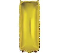 14" Foil Balloon | Classy Gold Letter I Shaped