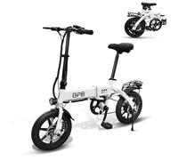 14" Folding Electric Bike. eBike w 250W High Speed Motor, 36V-8AH Li-Ion Battery, Smart LCD Display. City Commuting Electric Bicycle w Pedal Assist, 3 Riding Modes. Electric Mountain Bike Unisex Adult