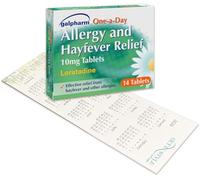 14 Galpharm Loratadine 10mg Hayfever and Allergy Relief One-a-Day Tablets and Pocket Size Calendar - Bundled by GetInStyle Shop