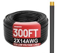 14 Gauge Low Voltage Landscape Wire 2 Conductors Low-Voltage Wire Hookup LED Lighting Strips Flexible Cable Copper Clad Aluminum(14AWG 300FT)