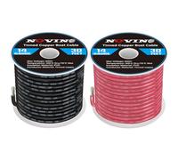 14 Gauge Marine Wire 14 AWG Marine Grade Wire Include 14 Gauge 30FT Red & 30FT Black,14AWG Oxygen-Free Tinned Copper Electrical Cable for Automotive Boat Lighting Outdoor RV Camper Trailer