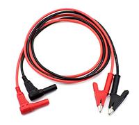 14 Gauge Multimeter Test Leads Right Angle Banana Plug to Alligator Clip Heavy Duty Silicone Wire for Electrical Testing 6 Feet