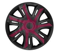 NRM N-Power Wheel Covers for Steel Rims Two Color Hubcaps Set 4pcs Car Vehicle Suitable for Most Brands and Rims ABS Plastic (Red wine/Black)