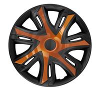 NRM N-Power Wheel Covers for Steel Rims Two Color Hubcaps Set 4pcs Car Vehicle Suitable for Most Brands and Rims ABS Plastic (Copper/Black)
