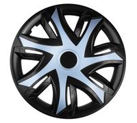 NRM N-Power Wheel Covers for Steel Rims Two Color Hubcaps Set 4pcs Car Vehicle Suitable for Most Brands and Rims ABS Plastic (Azure/Black)
