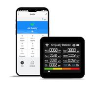 14-in-1 Air Quality Monitor, Indoor Temperature Sensors, Detect PM2.5/PM1.0/PM10/CO2/CO/TVOC/HCHO/Temperature/Humidity, Air Quality Meter for Home Office School Hotel