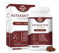 14-in-1 Astaxanthin 24mg & Lutein 40mg with Zeaxanthin Supplements, Premium Astaxanthin Antioxidant, Fresh Microalgae Source, Supports Eye, Skin, Antioxidant, Joint, Circulatory Health, 240 Softgels