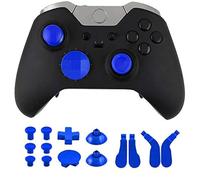 14 in 1 Metal Thumbsticks Joysticks Paddles Hair Trigger Locks and Dpad Button for XboxOne Elite Controller (Blue)