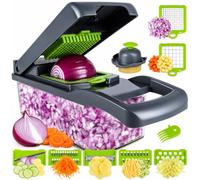 14 in 1 Multifunctional Veggie Chopper Mandoline Slicer, Onion Vegetable Food Cutter Kitchen Gadget