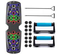 14-in-1 Push Up Board with Resistance Bands & Jump Rope, Foldable Multifunctional Fitness Training System for Chest, Arms, Shoulders, Back & Core, Home Gym Strength Workout Equipment for Men & Women