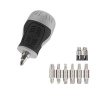 14-in-1 Stubby Ratcheting Multi-bit Screwdriver Set, Portable Screw Drivers with Magnetic Tip Nut Driver, Premium CR-V Steel, Mini Screwdriver with Double End Bits in Handle