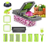 14 in 1 Vegetable Chopper, Mandoline Vegetable Slicer Multifunctional, Chopper Vegetable Cutter with 8 Stainless Steel Blades,Food Chopper for Cutting Vegetables and Frui