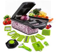 14-in-1 Vegetable Chopper with Container & Dicer | Onion & Salad Chopper, Mandoline Slicer, Cheese Grater & Veg Cutter | Kitchen Gadgets 2026