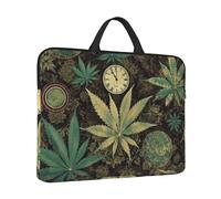 14 in Laptop Sleeve Bag Shockproof Laptop Case A Puff in Time Weed Computer Carrying Cover Briefcase with Handle