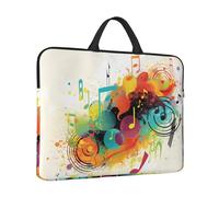 14 in Laptop Sleeve Bag Shockproof Laptop Case Abstract Music Themed Computer Carrying Cover Briefcase with Handle