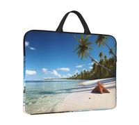 14 in Laptop Sleeve Bag Shockproof Laptop Case Coconut Palm Beach Computer Carrying Cover Briefcase with Handle