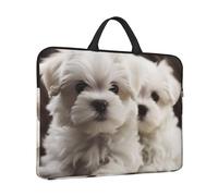 14 in Laptop Sleeve Bag Shockproof Laptop Case Cute Maltese Puppy Computer Carrying Cover Briefcase with Handle