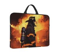 14 in Laptop Sleeve Bag Shockproof Laptop Case Firefighter Fireman Flame Computer Carrying Cover Briefcase with Handle
