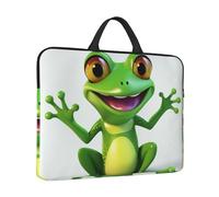 14 in Laptop Sleeve Bag Shockproof Laptop Case Green Frog Computer Carrying Cover Briefcase with Handle
