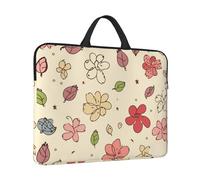 14 in Laptop Sleeve Bag Shockproof Laptop Case Lovely Flower Patterns Computer Carrying Cover Briefcase with Handle
