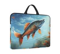 14 in Laptop Sleeve Bag Shockproof Laptop Case Safflower Flying Fish Computer Carrying Cover Briefcase with Handle