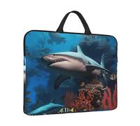 14 in Laptop Sleeve Bag Shockproof Laptop Case Submarine Shark Coral Computer Carrying Cover Briefcase with Handle