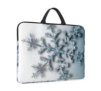 14 in Laptop Sleeve Bag Shockproof Laptop Case Transparent Snowflake Computer Carrying Cover Briefcase with Handle