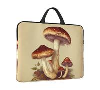 14 in Laptop Sleeve Bag Shockproof Laptop Case Vintage Edible Mushrooms Computer Carrying Cover Briefcase with Handle