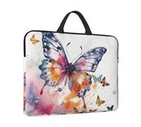 14 in Laptop Sleeve Bag Shockproof Laptop Case Watercolor Butterfly Computer Carrying Cover Briefcase with Handle