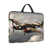 14 in Laptop Sleeve Bag Shockproof Laptop Case World War Aircraft Airplane Computer Carrying Cover Briefcase with Handle