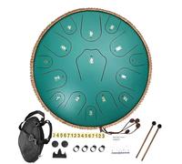 14 Inch 15 Notes Steel Tongue Drum, Hand Pan Drum with Drum Mallets Carry Bag, C Major Professional Ethereal Music Drums for Kids Beginner, Hand Drum Percussion Instruments White
