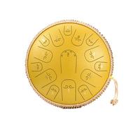 14 Inch 15 Notes Steel Tongue Drum Kit Tune C Empty Spirit Drum Percussion Hand Pan Drum Musical Instruments Dropshipping(Gold)