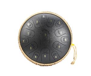 14 Inch 15 Notes Steel Tongue Drum Kit Tune C Empty Spirit Drum Percussion Hand Pan Drum Musical Instruments Dropshipping(Grey)