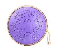 14 Inch 15 Tone Steel Tongue Drum Percussion Instrument Tambourine, Adult Drum/child Drum Percussion Instrument Kit, Gift For Beginners And Yoga Lovers (Color : C)