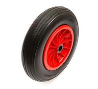 14 Inch 3.50-8 PU Puncture Proof Solid Tyre & Wheel Roller Bearings 26mm Bore Bearings 75mm Hub Wheelbarrow Barrow